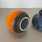 Multi-Color Pottery Fat Lava Vases from Scheurich, Germany, 1970s, Set of 2, Image 16