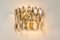 Golden Gilded Brass & Crystal Sconces from Palwa, Germany, 1970s, Set of 2 9