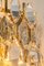 Goldene Wandleuchten aus vergoldetem Messing & Kristallglas von Palwa, 1970er, 2er Set 7