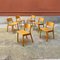 Mid-Century Italian Modern Solid Oak Dining Chairs, 1960s, Set of 6, Image 2