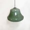 Mid-Century Italian Modern Bell Shaped Grey-Green Double Glass Pendant, 1960s 5
