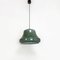 Lampe à Suspension Mid-Century Moderne en Forme de Cloche en Verre Gris-Vert, 1960s 3