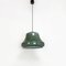 Mid-Century Italian Modern Bell Shaped Grey-Green Double Glass Pendant, 1960s, Image 3