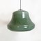Italienische Mid-Century Modern Glockenförmige Hängelampe aus Glas in Grau-Grün, 1960er 7