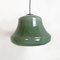 Mid-Century Italian Modern Bell Shaped Grey-Green Double Glass Pendant, 1960s, Image 7