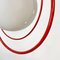 Italian Modern Glass & Red Metal Rod Pendant, 1970s 9