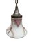 Art Deco Painted Milk Glass Pendant Lamp, 1920s, Image 6