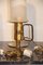 Lámpara de mesa italiana de metal dorado y cristal de Murano, años 70. Juego de 2, Imagen 6