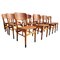 Mid-Century Modern Danish Chairs in Teak and Beech, Set of 16 1
