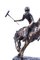 Vintage 20th Century Bronze Polo Player Bucking a Horse Sculpture 4