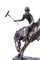 Vintage 20th Century Bronze Polo Player Bucking a Horse Sculpture, Image 4