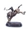 Vintage 20th Century Bronze Polo Player Bucking a Horse Sculpture, Image 3