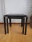 Vintage Nesting Tables in Black Metal and Smoked Glass, 1980s 6
