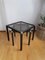 Vintage Nesting Tables in Black Metal and Smoked Glass, 1980s 8