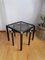 Vintage Nesting Tables in Black Metal and Smoked Glass, 1980s, Image 8