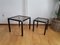 Vintage Nesting Tables in Black Metal and Smoked Glass, 1980s 1