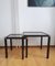 Vintage Nesting Tables in Black Metal and Smoked Glass, 1980s 2