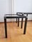 Vintage Nesting Tables in Black Metal and Smoked Glass, 1980s 3
