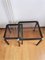 Vintage Nesting Tables in Black Metal and Smoked Glass, 1980s 4
