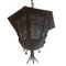 Lampade da soffitto vintage in ferro e vetro, set di 2, Immagine 3