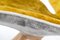 Silla New Panse inglesa de tela amarilla y gris con patas de roble de VGnewtrend, Imagen 5