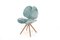 Sedia New Panse in tessuto grigio/acquamarina con gambe in quercia di VGnewtrend, Immagine 1