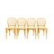 Vintage Side Chairs in Bentwood and Cane Wood, 1980s, Set of 4 1