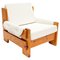 Mid-Century Swedish Brutalist Lounge Chair in Solid Pine, 1970s, Image 1