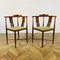 Antique Corner Chairs in Inlaid Mahogany, 1900s, Set of 2 1