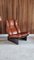 Dutch Lounge Chair in Cognac Leolux Leather and Wood, 1970s 4
