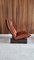 Fauteuil en Cuir et Bois Leolux Cognac, Pays-Bas, 1970s 7