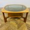 Vintage Two-Tier Coffee Table in Smoked Glass and Teak, 1960s, Image 2