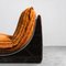 Velvet and Steel Lounge Chair, 1970s 2