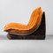 Velvet and Steel Lounge Chair, 1970s, Image 4