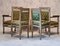 Antike Empire Salon Armlehnstühle aus geschnitztem Holz, 6er Set 4