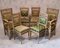 Antique Empire Salon Armchairs in Carved Wood, Set of 6, Image 3