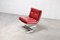 Fauteuil en Cuir Rouge et Acier Inoxydable par Raphael Raffel, France, 1970s 1