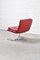 French Lounge Chair in Red Leather and Stainless Steel by Raphael Raffel, 1970s 4