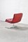 French Lounge Chair in Red Leather and Stainless Steel by Raphael Raffel, 1970s, Image 4