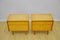 Yellow Bedside Tables in Veneer, 1950s, Set of 2 2