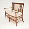 Antique Inlaid Mahogany Edwardian Sheraton Revival Settee, Image 3