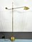 Lámpara de pie italiana ajustable de latón, años 70, Imagen 2
