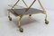 Mid-Century Bar Cart in Brass and Wood, Image 4