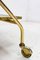 Mid-Century Bar Cart in Brass and Wood, Image 7