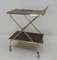 Mid-Century Bar Cart in Brass and Wood, Image 2