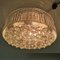 Large Clear Bubble Glass Flush Mount Light Fixture Lamp in Style of Helena Tynell, 1970s 7
