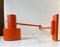 Jo Hammerborg Orange Scale Swing Arm Wall Lamp for Fog & Mørup, 1970s 3