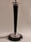 French Art Deco Table Lamp in Black Wood and Silver Metal from Mazda, 1920s 12