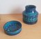 Italian Rimini Blue Vase and Ashtray from Bitossi, 1960s, Set of 2, Image 1