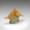 Small Vintage Japanese Yellow Onyx Lovebird Ornament, 1940s, Image 1